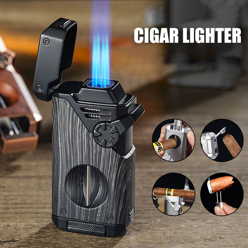Cigar Cutter Set - Conjunto de Isqueiros de Cigarro Multifuncional,