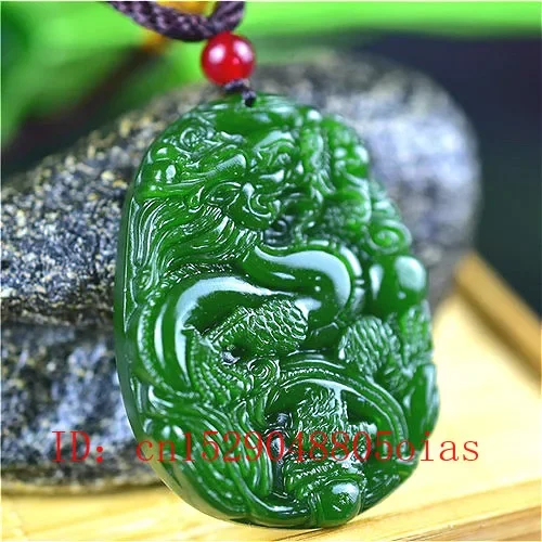 Natural Verde Chinês Jade Drag - Men Accessories Pendant avaliação e preço