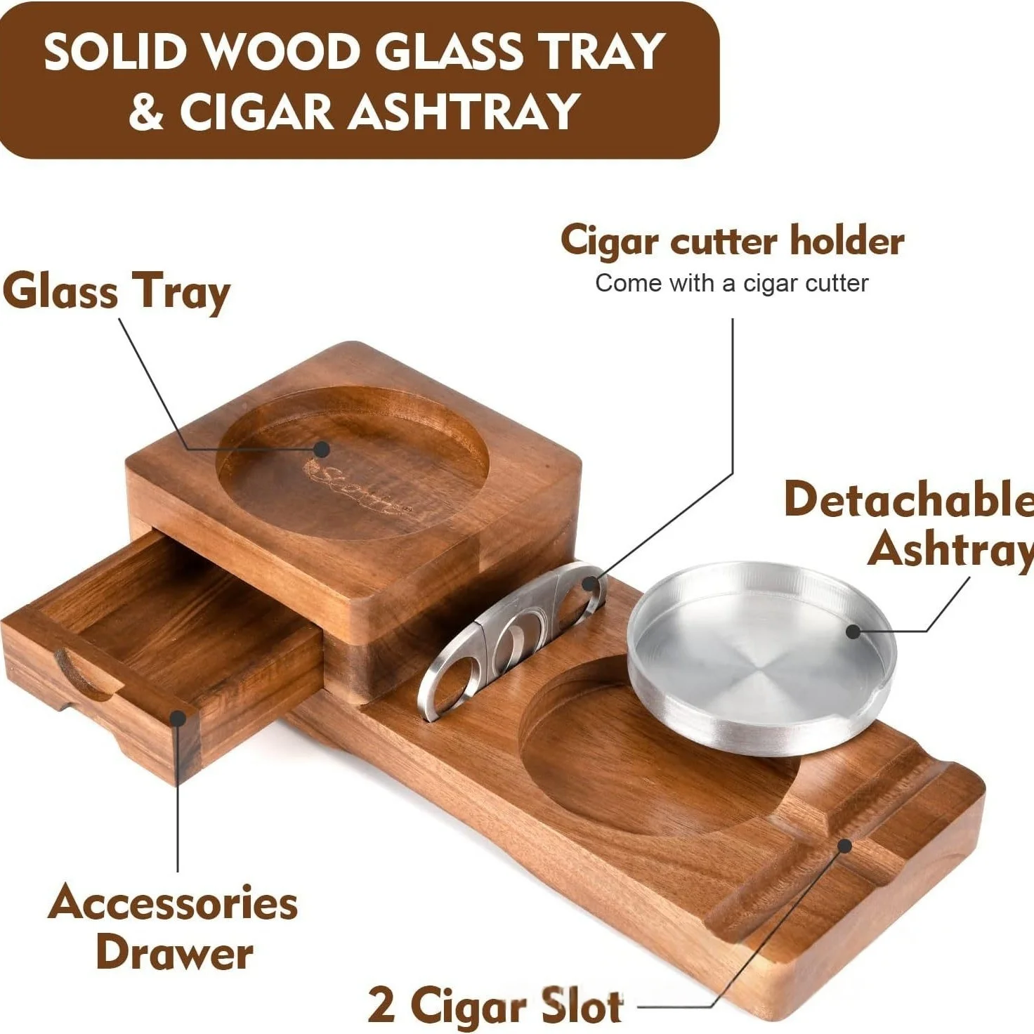 Caixa de acessórios de charuto - Cigar Cutter Set avaliação e preço