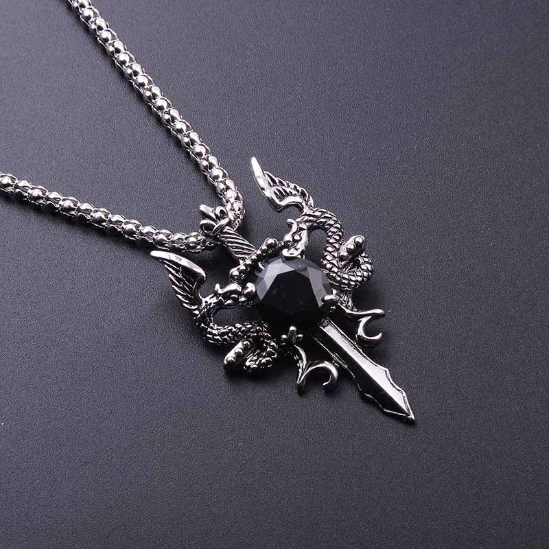 Colar Cruz de Pedra Preta Doub - Men Accessories Pendant avaliação e preço
