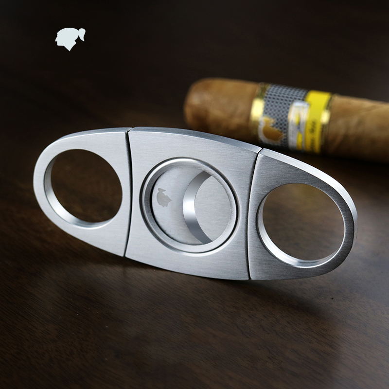 Aço inoxidável charuto v corte - Cigar Cutter Set avaliação e preço